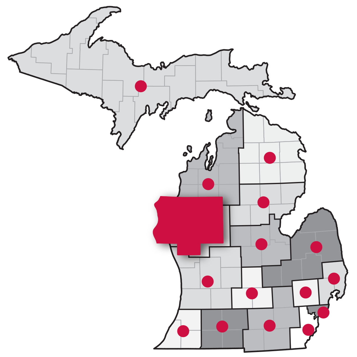 Michigan Map region E